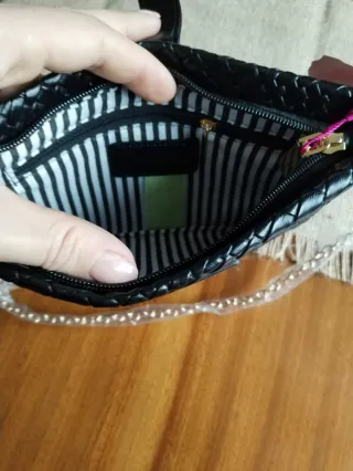 Pochette Camomilla Milano Nera Intrecciata
