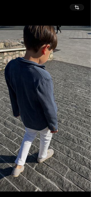 Traje de Comunión Azul y Blanco