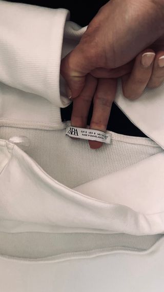 Vestido Zara blanco asimétrico