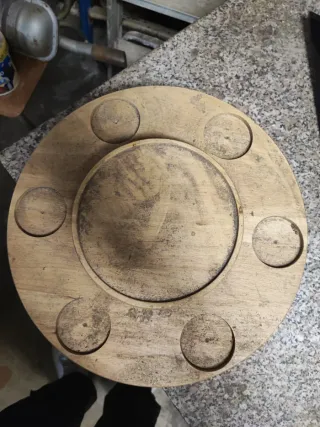 Piatto rotante centrotavola in legno
