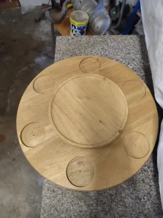 Piatto rotante centrotavola in legno
