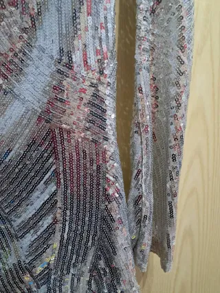 Vestito paillettes NOIR con etichetta