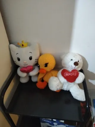 Lote Peluches: Gato, Pato y Oso