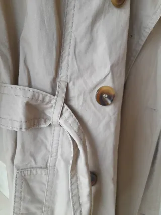 Gabardina Mango Talla S Beige