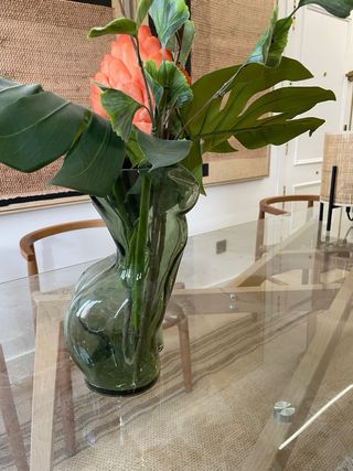 Jarrón Cuerpo Mujer Grande Cristal Verde