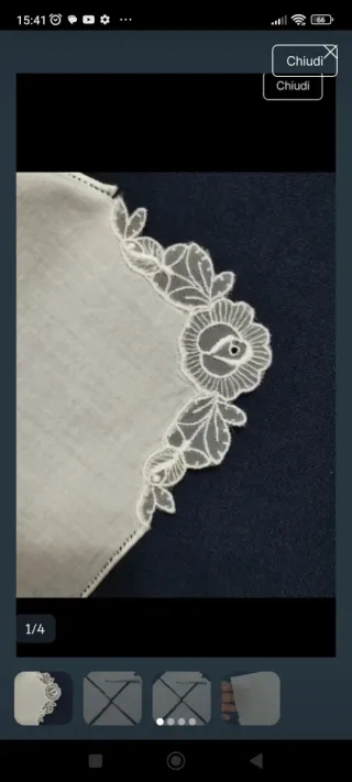 Fazzoletti in pizzo bianco