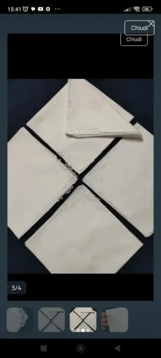 Fazzoletti in pizzo bianco