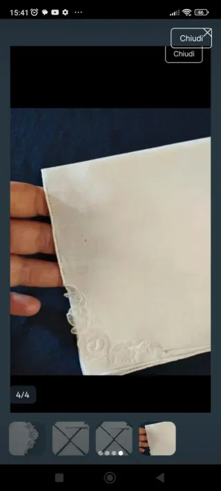 Fazzoletti in pizzo bianco