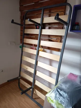 Somier 10'5X1'90cm madera y metal