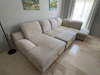 Sofá rinconera ISONA con cama chaise longue