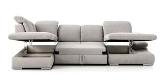 Sofá rinconera ISONA con cama chaise longue