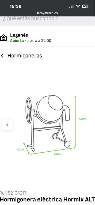 Hormigonera Eléctrica 700W 125L