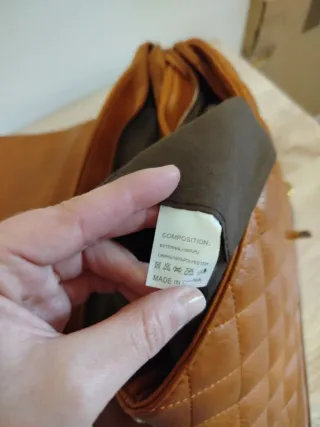 Borsa trapuntata colore cammello