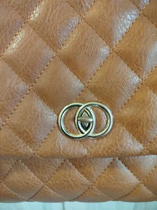 Borsa trapuntata colore cammello