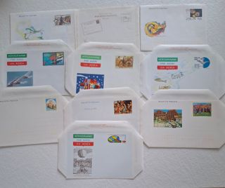 Lotto 12 Buste Aerogrammi Biglietti Postali Italia