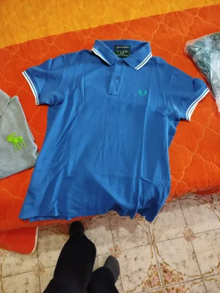 Maglia Fred Perry ragazzo blu