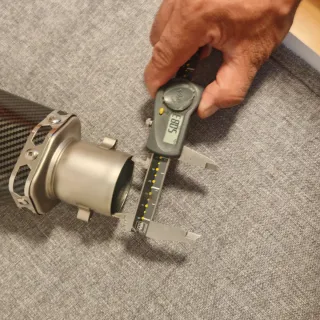 Tubo de escape moto carbono