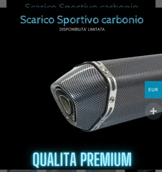 Tubo de escape moto carbono