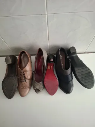 3 Zapatos Piel Mujer Talla 37