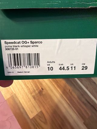 Puma Speedcat OG+ Sparco Talla 44.5