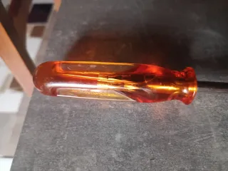 Destornillador plano mango naranja