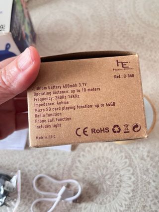 Altavoz Bluetooth CooperVision Azul y Marrón