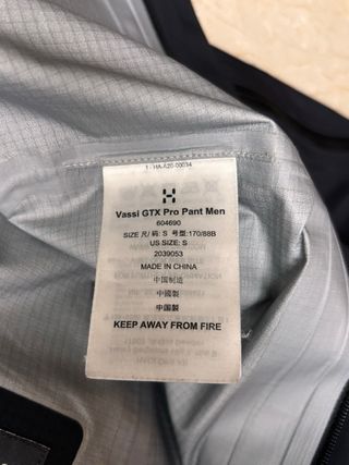 Pantalón Haglöfs Vassi GTX Pro Negro