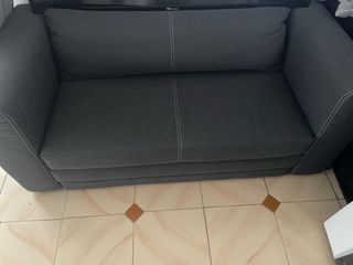 Sofá Cama Gris Oscuro 2 Plazas Ikea