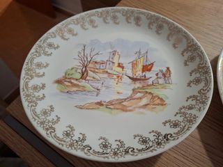 Juego de 6 platos de porcelana