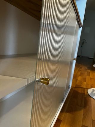 Mesa Barra Cocina Roble y Blanca