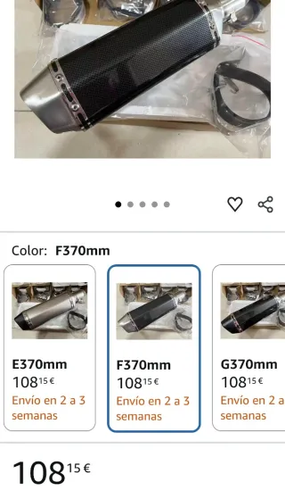 Tubo de escape carbono moto