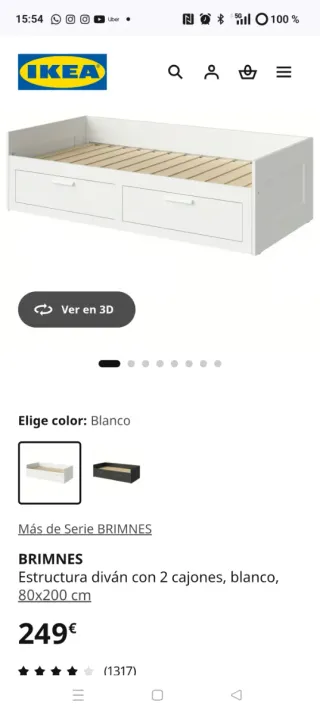 Cama Brimnes Ikea Blanca