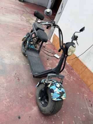 Citycoco Scooter Eléctrica Negra y Azul