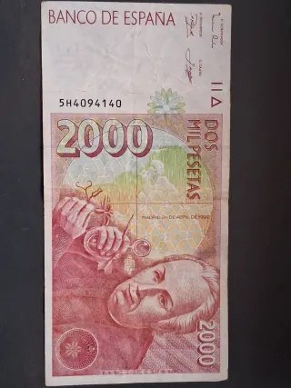 Billete 2000 pesetas Banco de España 1992