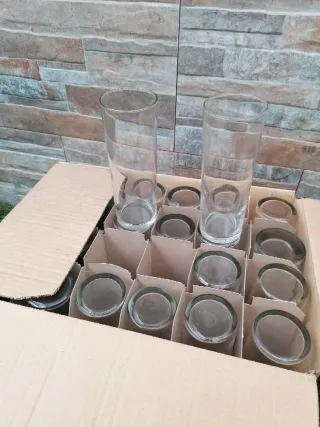 24 Vasos de Tubo de Cristal