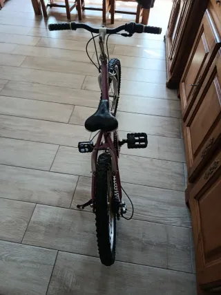 Bicicleta rosa plegable