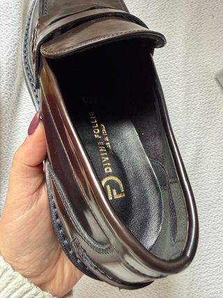 Mocassini marrone lucido