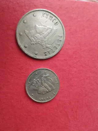 Monedas 5 y 2 Pesetas