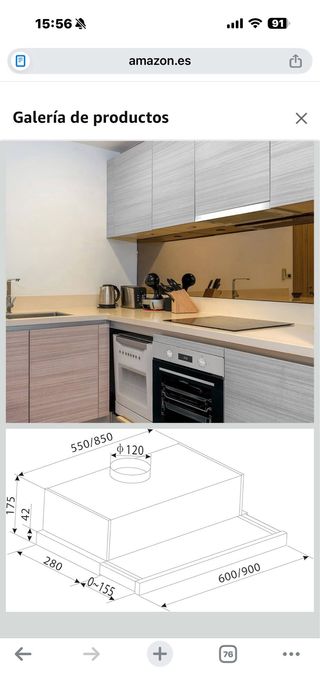 Campana Extractora Telescópica Cata