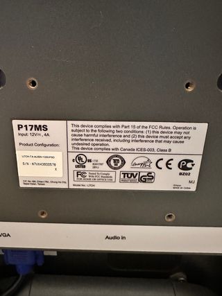 Monitor PC Acer AL1916W 19” (1440x900)Scatola-Cavi