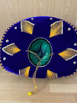 Sombrero Mariachi Bordado Morado y Dorado