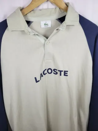 Camiseta Lacoste Manga Larga Talla M Beige