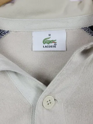 Camiseta Lacoste Manga Larga Talla M Beige