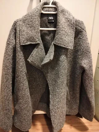 Chaqueta Biker Borreguito Zara Talla M Oversize