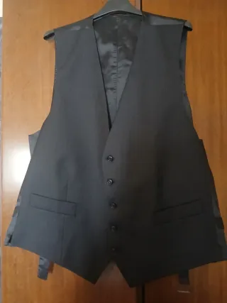 Frac y Chaleco Negro. Pura lana virgen. Talla 52