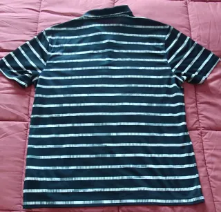 Polo Nike Rayas Negras y Plateadas