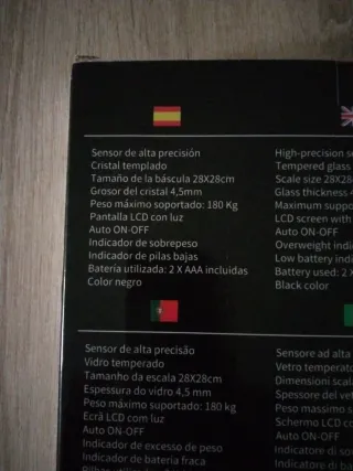 Báscula de baño digital negra