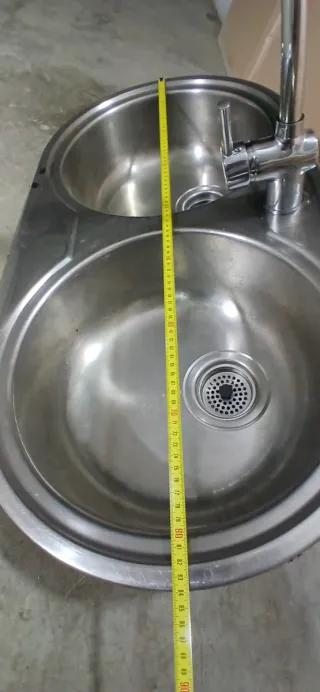 Fregadero doble de acero inoxidable