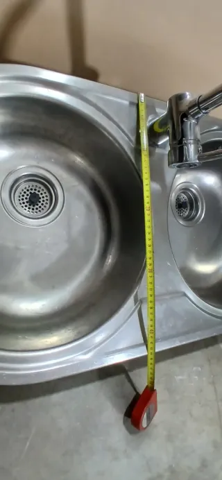 Fregadero doble de acero inoxidable