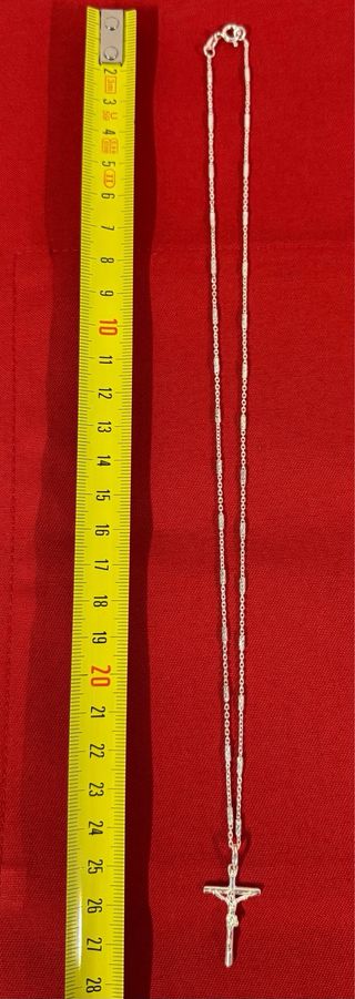 Cadena y cruz plata 925